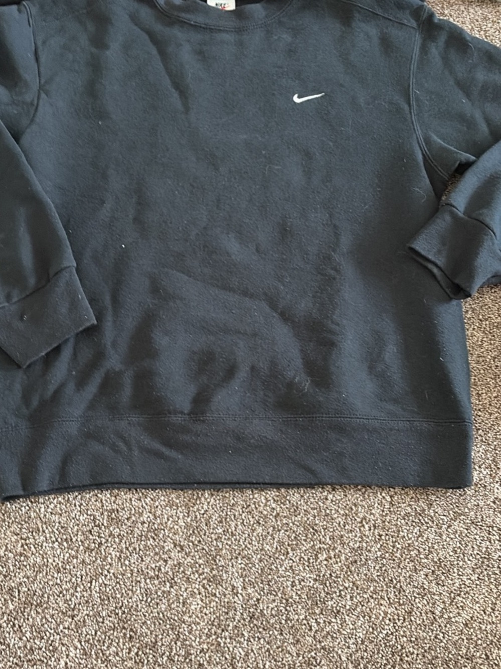 Nike Black Crewneck Sweatshirt with White Swoosh